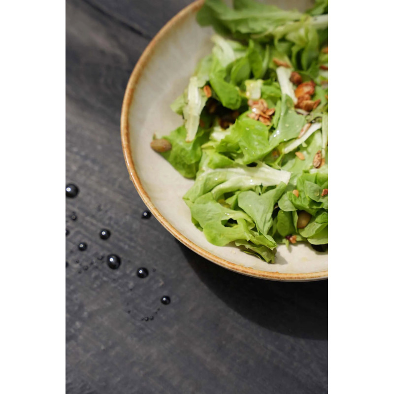 Assiette creuse ronde 16 cm Grès Blanc cassé Marron The Cascais 