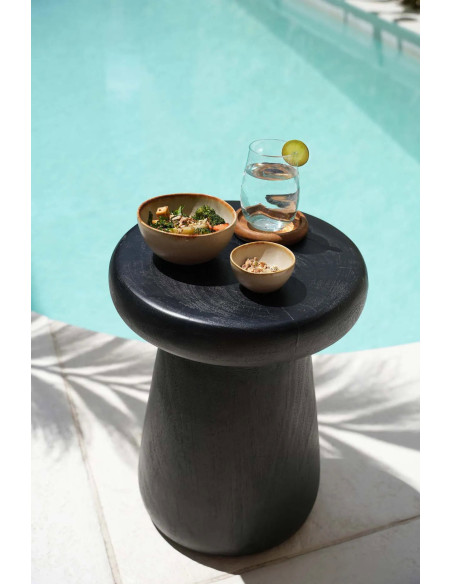 Petit Bol rond 11 cm Grès Blanc cassé Marron The Cascais 