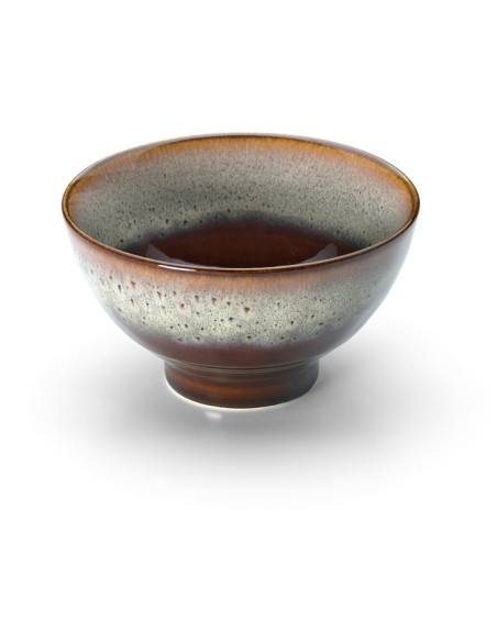 Bol japonais Rond 11 cm Céramique Vert de gris Marron The Smoked Horizon 