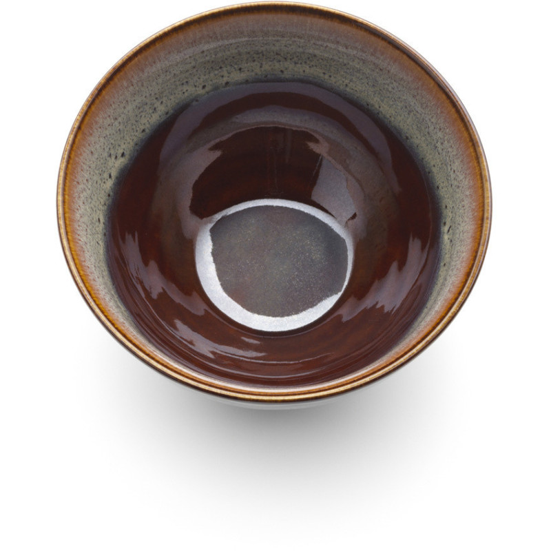 Bol japonais Rond 11 cm Céramique Vert de gris Marron The Smoked Horizon 