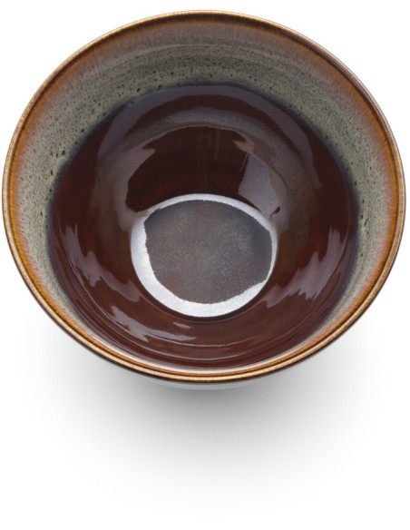 Bol japonais Rond 11 cm Céramique Vert de gris Marron The Smoked Horizon 