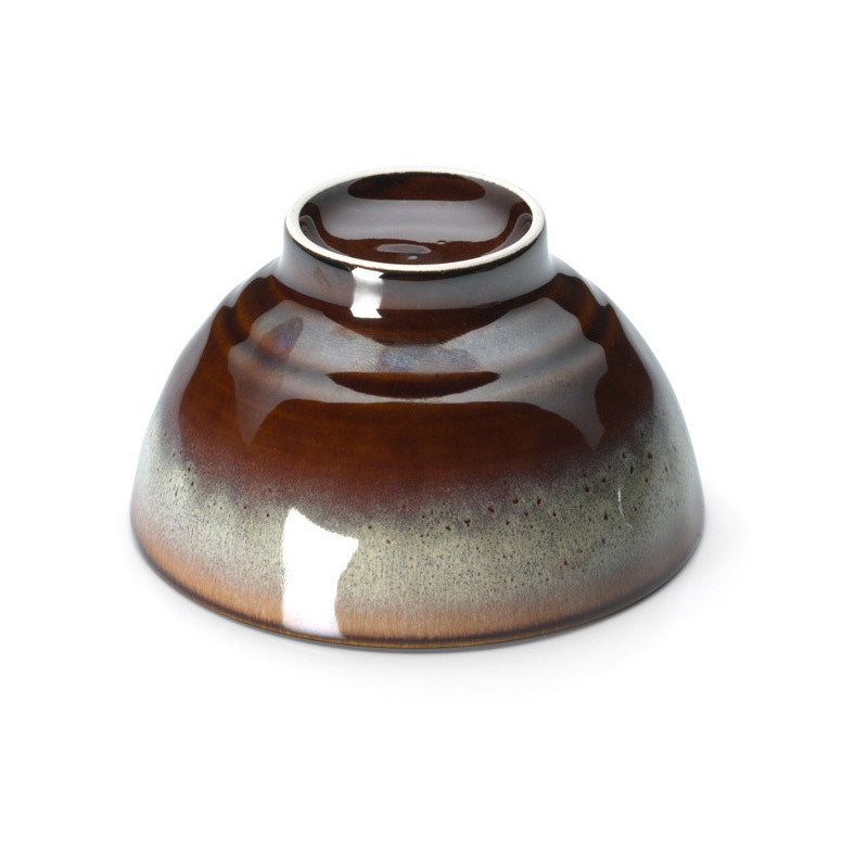 Bol japonais Rond 11 cm Céramique Vert de gris Marron The Smoked Horizon 