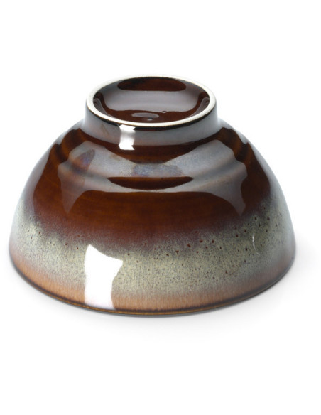 Bol japonais Rond 11 cm Céramique Vert de gris Marron The Smoked Horizon 