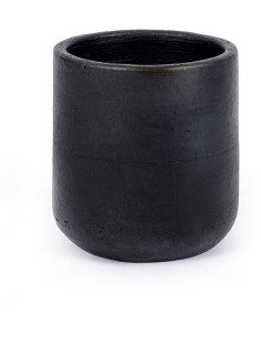 Tasse à thé indonésienne H 8 cm Terre cuite Noir The Burned 