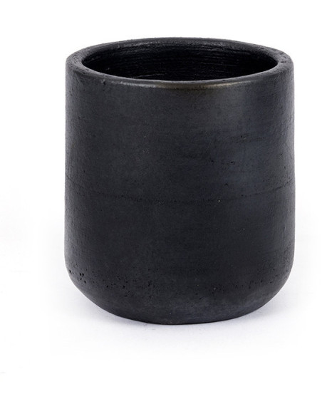 Tasse à thé indonésienne H 8 cm Terre cuite Noir The Burned 