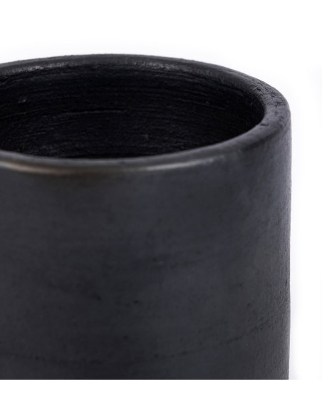 Tasse à thé indonésienne H 8 cm Terre cuite Noir The Burned 