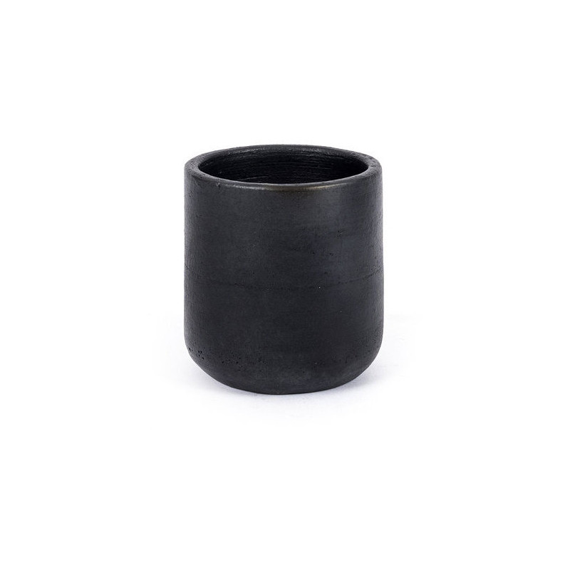 Tasse à thé indonésienne H 8 cm Terre cuite Noir The Burned 