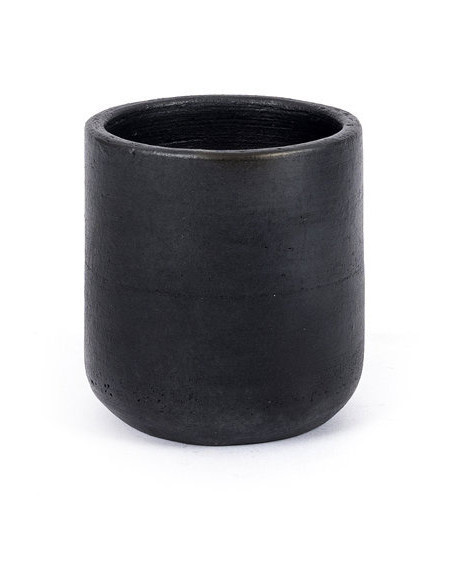 Tasse à thé indonésienne H 8 cm Terre cuite Noir The Burned 