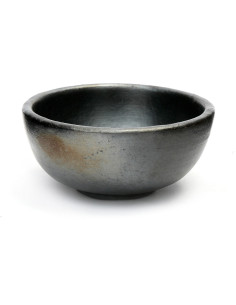 Petit Bol rond 10 cm Terre cuite Noir Effet brulé The Burned 