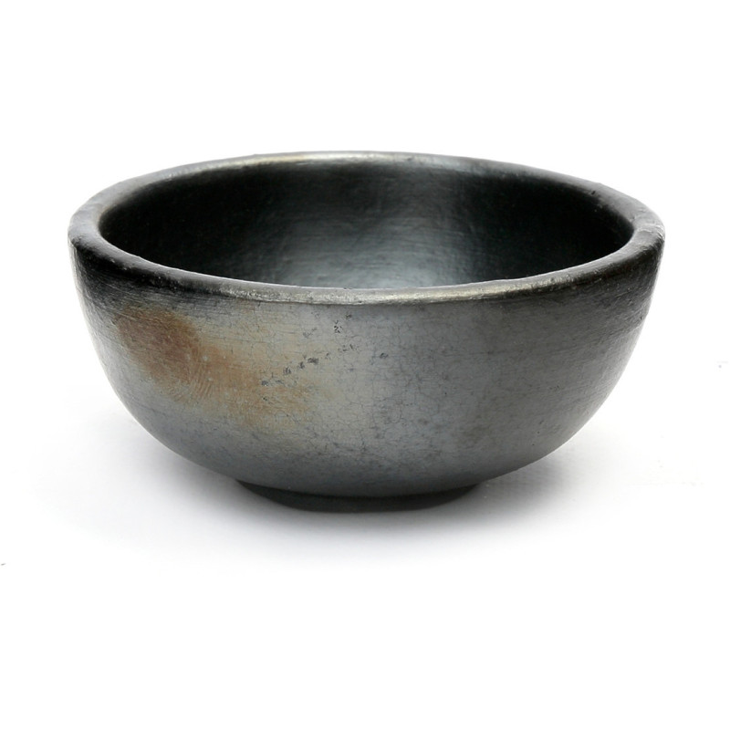 Petit Bol rond 10 cm Terre cuite Noir Effet brulé The Burned 