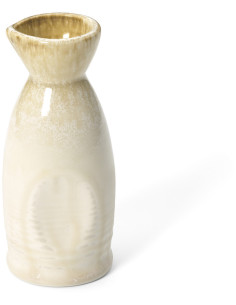 Carafe japonaise à saké wabi-sabi H 12 cm Céramique Blanc Miel The Da Rocha 