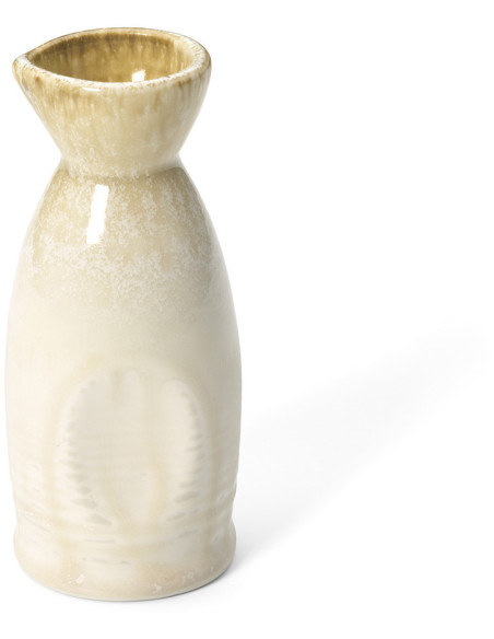 Carafe japonaise à saké wabi-sabi H 12 cm Céramique Blanc Miel The Da Rocha 