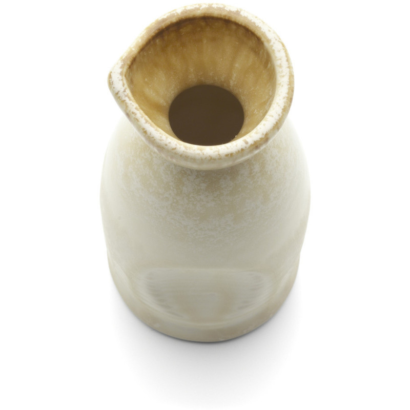 Carafe japonaise à saké wabi-sabi H 12 cm Céramique Blanc Miel The Da Rocha 
