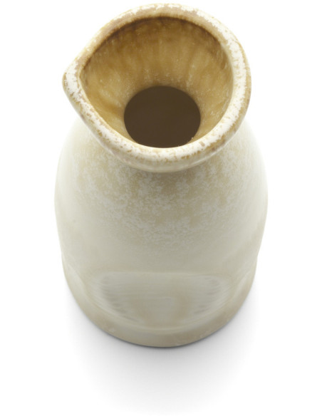 Carafe japonaise à saké wabi-sabi H 12 cm Céramique Blanc Miel The Da Rocha 