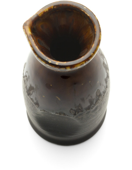 Carafe à saké japonaise moderne H 12 cm Céramique Marron The Merapi 