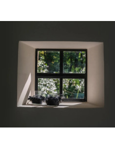 Photophore Rond Diamètre 8 cm en Velours Noir Verre Transparent The Oh My Gee 