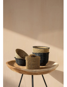 Panier de rangement original Bol 13x7 en Perle Doré The Beaded 