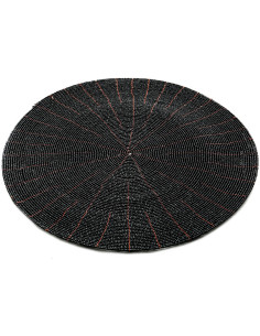 Set de table original Rond 30 cm en Perle Noir The Beaded 