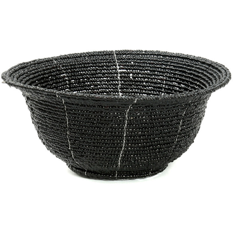 Panier de rangement original Bol 13x7 en Perle Noir The Beaded 