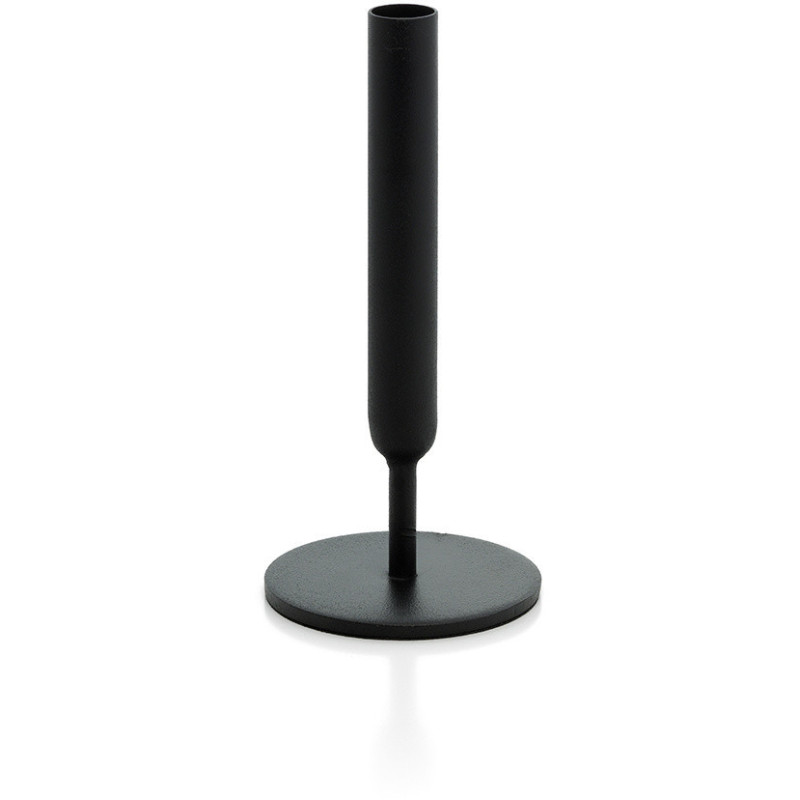Vase design minimaliste Soliflore H 22 cm Métal Noir The Miss Slimsy 