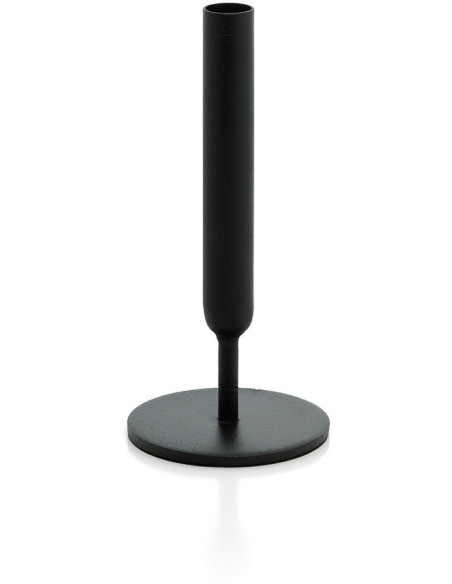 Vase design minimaliste Soliflore H 22 cm Métal Noir The Miss Slimsy 