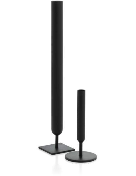 Vase design minimaliste Soliflore H 22 cm Métal Noir The Miss Slimsy 