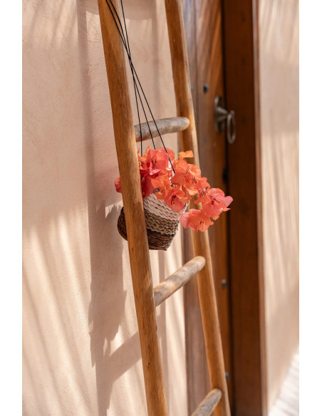 Porte plante original à suspendre Diamètre 11 cm en Feuille de bananier Naturel Blanc The Banana 