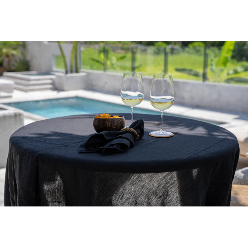 Bol originale rond 13 cm en Noix de coco Naturel Noir Laqué The Coco 