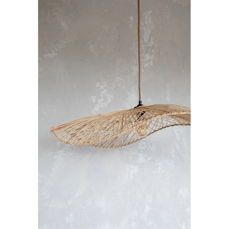 Abat jour original XL Chapeau pour suspension 75 cm en Rotin Naturel The Chapeau 