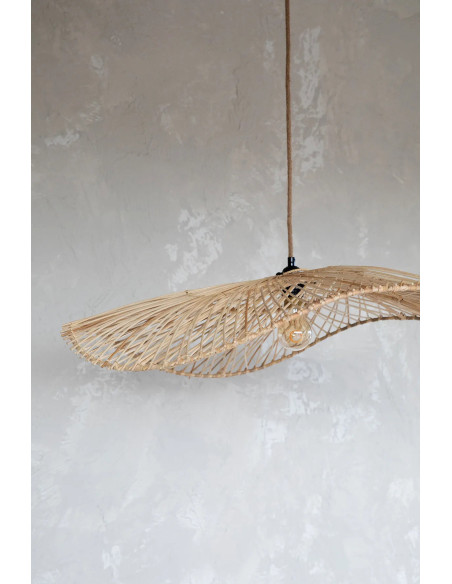 Abat jour original XL Chapeau pour suspension 75 cm en Rotin Naturel The Chapeau 
