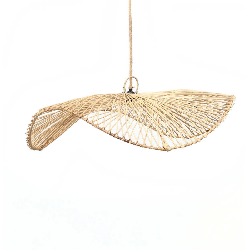 Abat jour original XL Chapeau pour suspension 75 cm en Rotin Naturel The Chapeau 