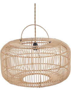 Grand Abat-jour bohème 55 cm Rotin Naturel Tressé The Arun 