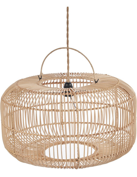 Grand Abat-jour bohème 55 cm Rotin Naturel Tressé The Arun 