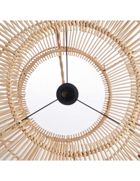 Grand Abat-jour bohème 55 cm Rotin Naturel Tressé The Arun 