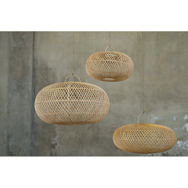 Abat jour original XL pour suspension 60 cm en Rotin Naturel The Wholly 