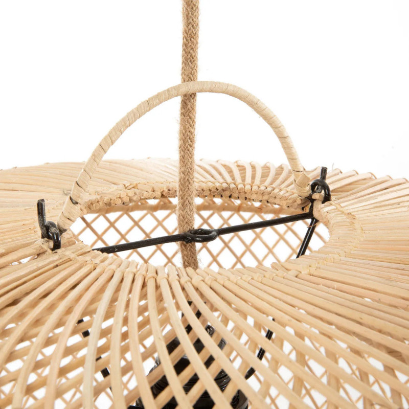 Abat jour original XL pour suspension 60 cm en Rotin Naturel The Wholly 