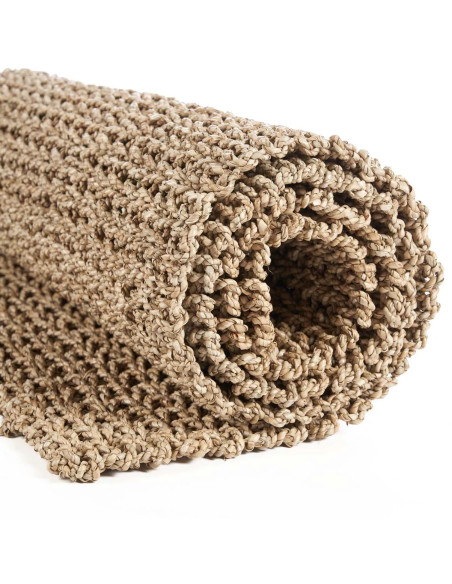 Grand Tapis de couloir bord de mer Rectangulaire 70x200 Sisal Naturel Tressé The Sizali 