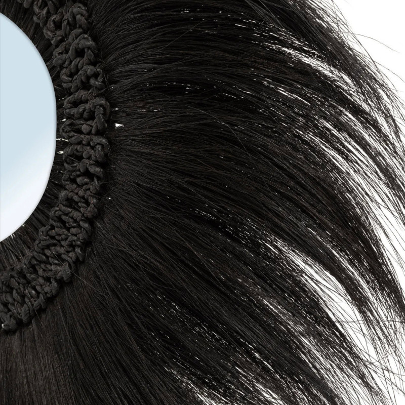 Miroir Mural Rond 70 cm en Herbe Noir The Simba 