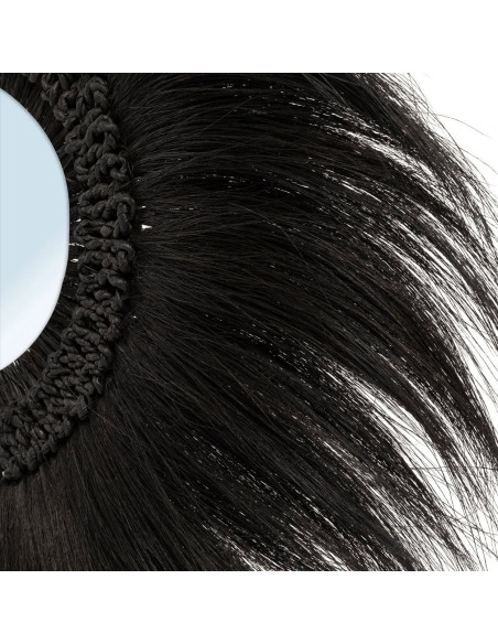 Miroir Mural Rond 70 cm en Herbe Noir The Simba 