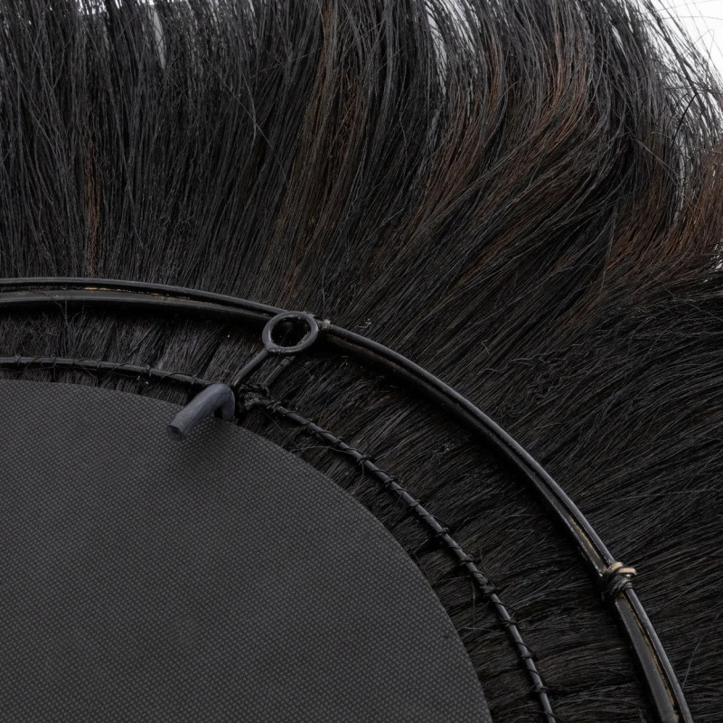 Miroir Mural Rond 70 cm en Herbe Noir The Simba 