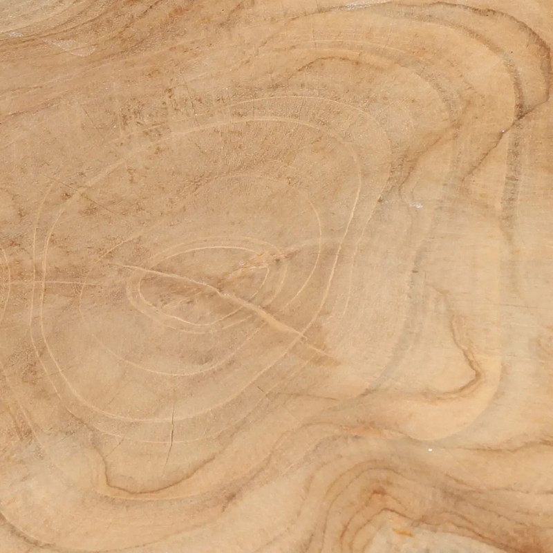 Table d'appoint originale Organique en Bois de teck Blanc Naturel The Organic 