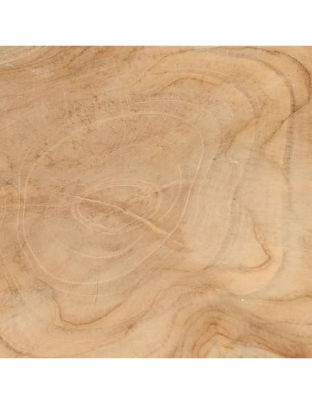 Table d'appoint originale Organique en Bois de teck Blanc Naturel The Organic 