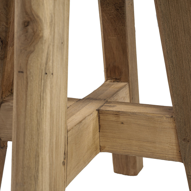 Table d'appoint moderne Ronde en Bois de teck Naturel The Atziri 