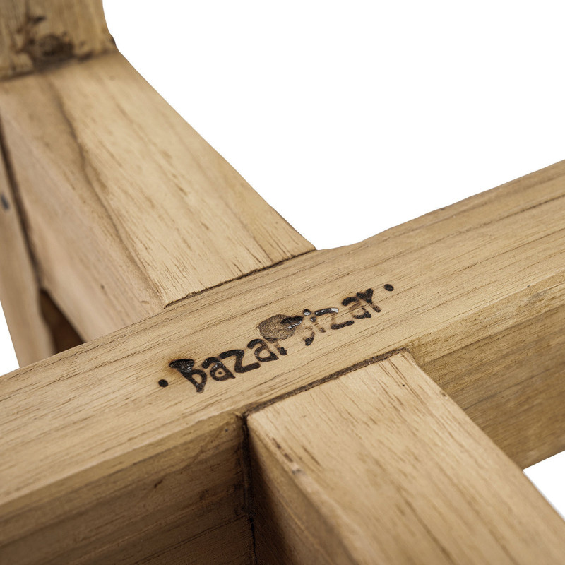 Table d'appoint moderne Ronde en Bois de teck Naturel The Atziri 