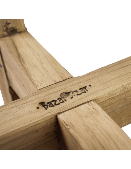 Table d'appoint moderne Ronde en Bois de teck Naturel The Atziri 