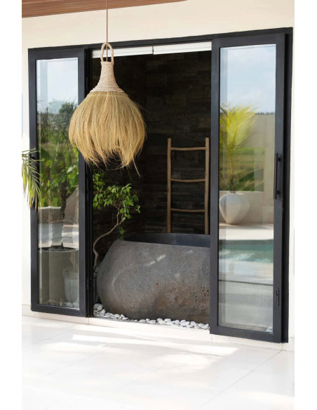 Abat jour Bohème chic pour suspension 50 cm en Herbe Medong Naturel The Makiki 