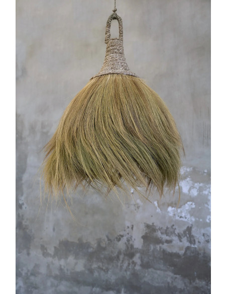 Abat jour Bohème chic pour suspension 50 cm en Herbe Medong Naturel The Makiki 
