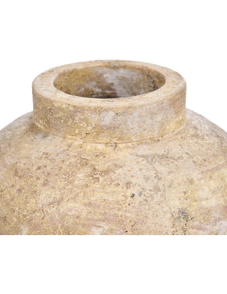 Vase style brut organique Jarre H 30 cm Terre cuite Crème Vieilli The Clay Echo 