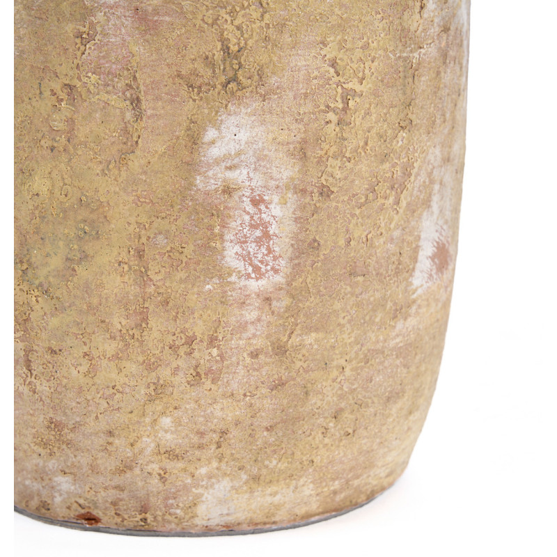 Vase style brut organique Jarre H 30 cm Terre cuite Crème Vieilli The Clay Echo 