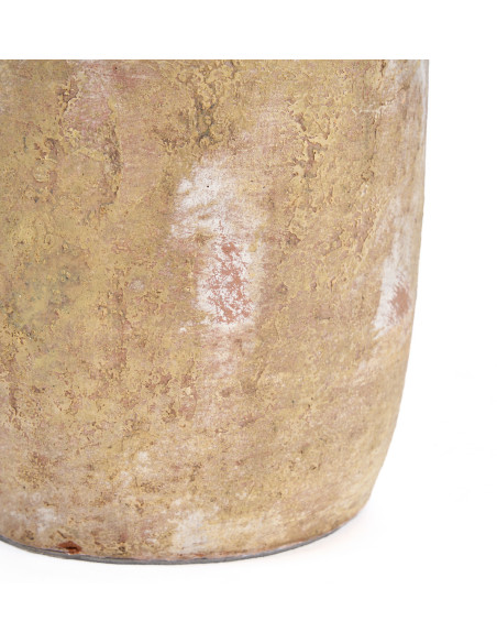 Vase style brut organique Jarre H 30 cm Terre cuite Crème Vieilli The Clay Echo 